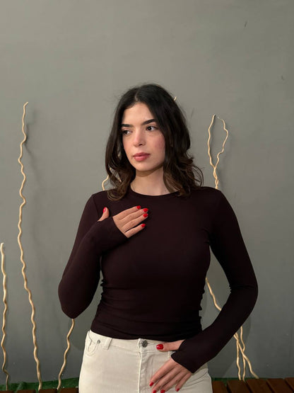 Ribana Oysho Bluz - Kahverengi